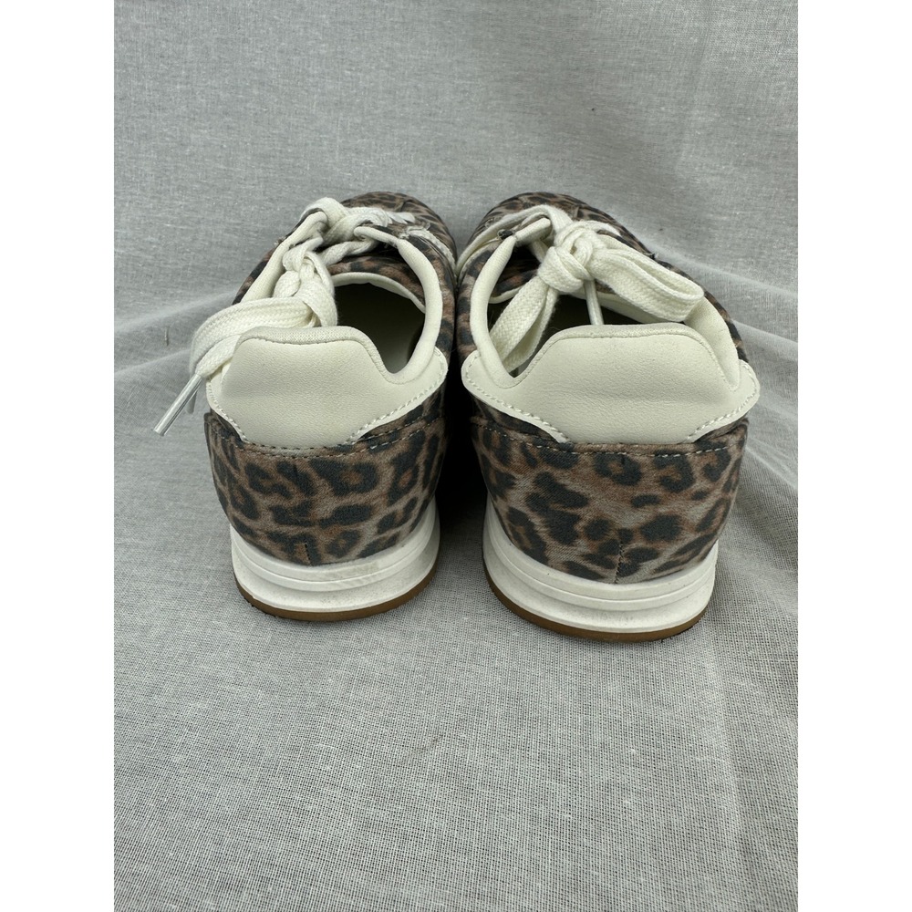 Universal Thread Leopard Print Sneakers Womens 6‎ Memory Foam Low Top Lace Brown - Picture 3 of 5
